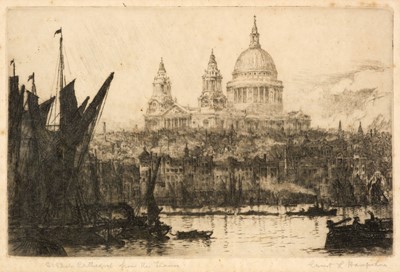 Lot 335 - Hampshire (Ernest Llewellyn, 1882-1944). St. Paul's Cathedral