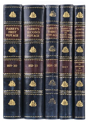 Lot 20 - Parry (William). Journal of a Voyage for the Discovery of a North-West Passage, 6 vols in 5, 1821-27