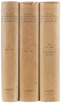 Lot 381 - Manuel II, King of Portugal. Livros Antigos Portuguezes 1489-1600, 3 volumes, 1929-35