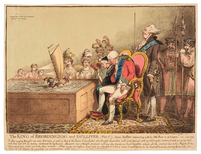 Lot 230 - Gillray (James). The King of Brobdingnag and Gulliver (plate 2nd)..., H. Humphrey, Feby. 10th 1804