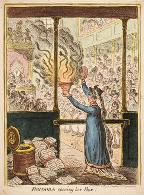 Lot 219 - Gillray (James). Pandora opening her Box, H. Humphrey, Feby. 22nd 1809