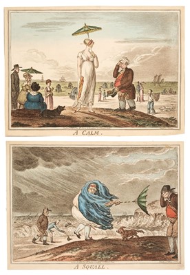 Lot 191 - Gillray (James). A Calm [and] A Squall, H. Humphrey, May 16th 1810