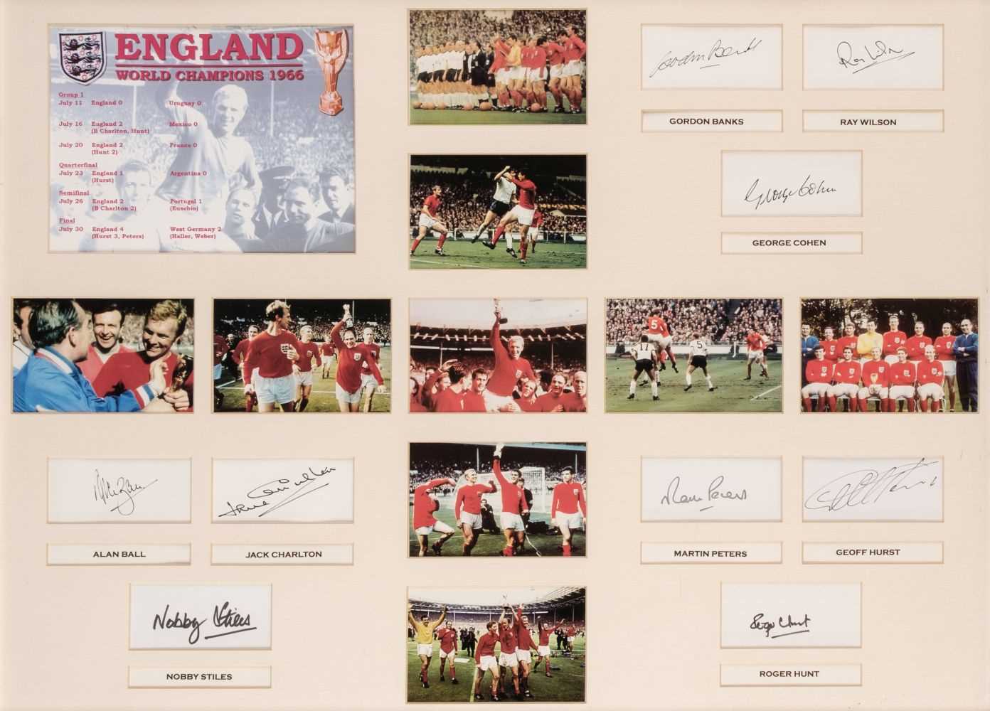 Lot 360 - Football. A framed England 1966 World Cup display