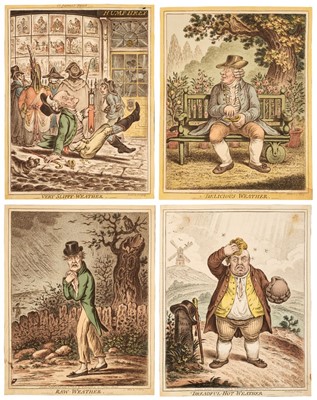 Lot 205 - Gillray (James). Four caricatures relating to the Weather, H. Humphrey, 1808