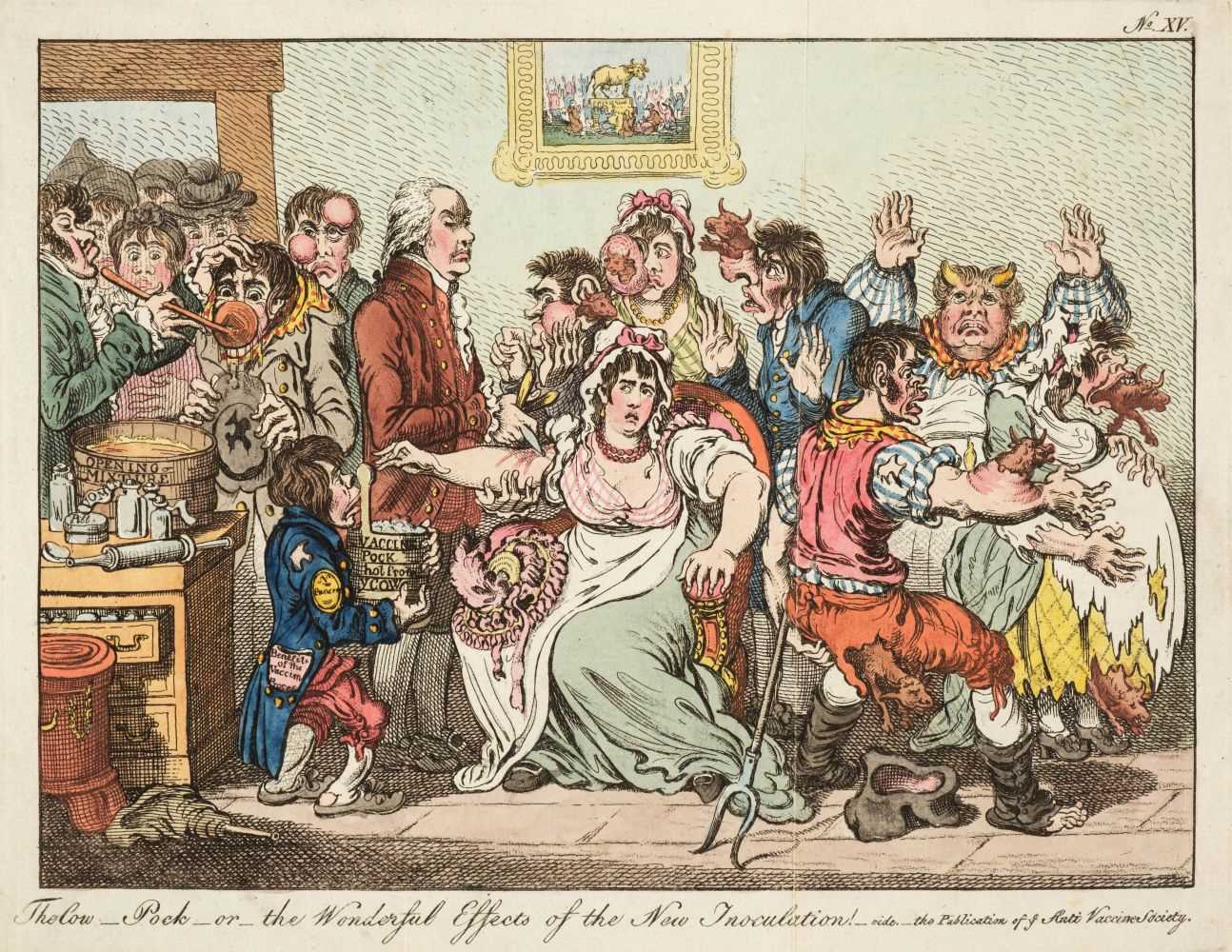 Lot 240 - Gillray (James, after). The Cow-Pock or The Wonderful Effects of the New Inoculations, circa 1802