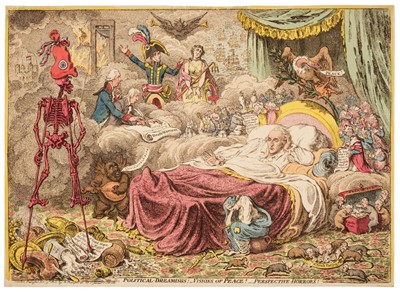 Lot 222 - Gillray (James). Political Dreamings! - Visions of Peace! - Perspective Horrors! 1801