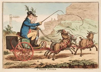 Lot 236 - Gillray (James). The Welch Tandem, H. Humphrey, June 21st 1801