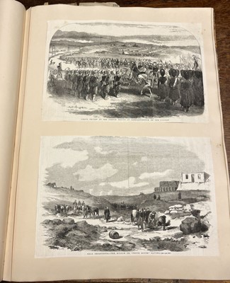 Lot 9 - Crimean War. An album containing numerous engravings and maps, circa 1860