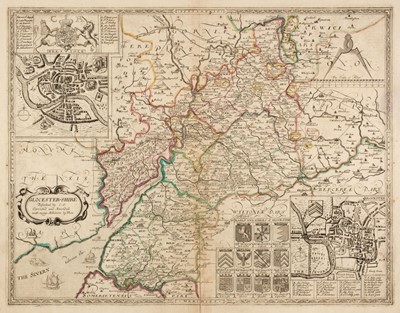 Lot 105 - Gloucestershire. Saxton (Christopher & Lea Philip), Glocester-Shire..., circa 1693