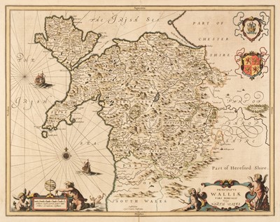 Lot 133 - Wales. Jansson (Jan), Principatus Walliae pars Borealis vulgo North Wales, Amsterdam circa 1650