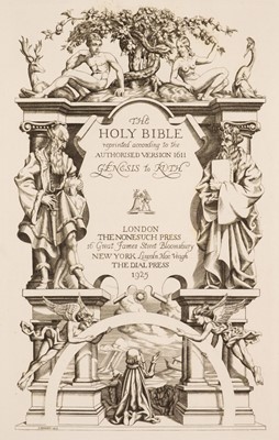 Lot 383 - Nonesuch Press. The Holy Bible, 5 volumes, London: Nonesuch Press, 1924-27