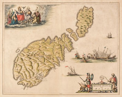 Lot 113 - Malta. Blaeu (Johannes), Melite Insula, vulgo Malta, Amsterdam, circa 1662 - [67]