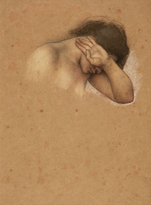 Lot 197 - De Morgan (Evelyn, 1855-1919). Preparatory study of a female head, for The Captives