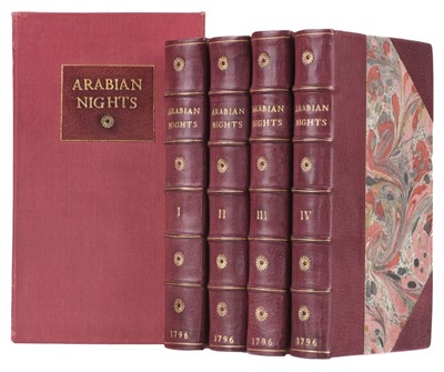 Lot 303 - Arabian Nights Entertainments, consisting of one thousand and one stories, 4 vols., 1796