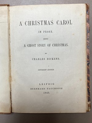 Lot 319 - Dickens (Charles). A Christmas Carol in prose, Leipzig, 1843