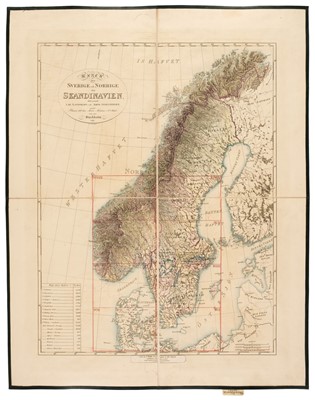 Lot 140 - Scandinavia. Forsell (Carl Gustaf), Karta ofver Sodra Delen af Sverige och Norrige..., 1815 - 26