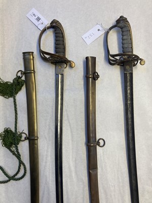 Lot 132 - Swords. Two Victorian 1845 pattern infantry officer's swords