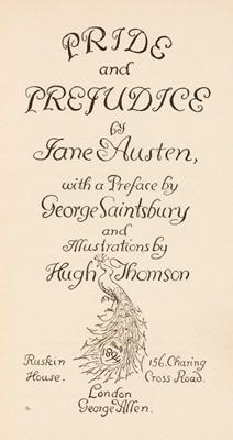 Lot 525 - 1895. Austen (Jane). Pride and Prejudice, 2nd 'Peacock' edition, 1895