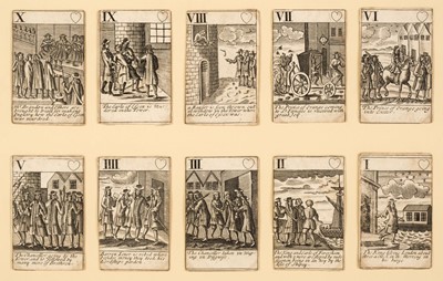 Lot 475 - English playing cards. Reign of James II pack, London, circa 1688-1689