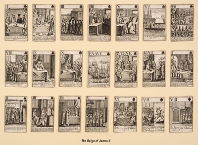 Lot 475 - English playing cards. Reign of James II pack, London, circa 1688-1689