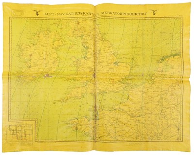 Lot 356 - Luftwaffe. A WWII night navigational map dated 1941