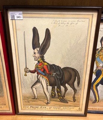 Lot 243 - Heath (William). Eight caricatures relating to the Duke of Wellington, Thos. Mclean, circa 1830