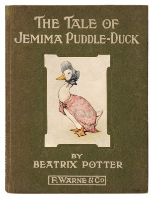 Lot 593 - Potter (Beatrix). The Tale of Jemima Puddle-Duck, 1st edition, 1908