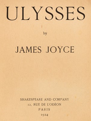 Lot 372 - Joyce (James). Ulysses, 5th edition, Paris: Shakespeare and Company, 1924