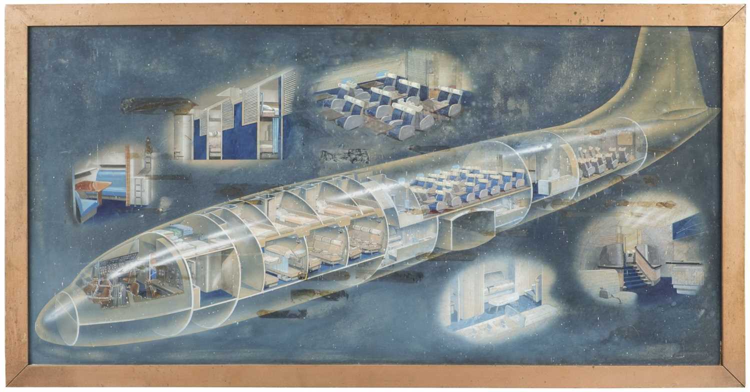 Lot 216 - The Brabazon Project. An original illustration for the promotional brochure circa 1952