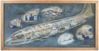 Lot 216 - The Brabazon Project. An original illustration for the promotional brochure circa 1952