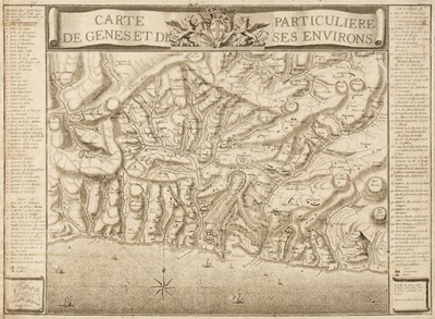 Lot 103 - Genoa. Carte Particuliere de Genes et de ses Environs, circa 1720