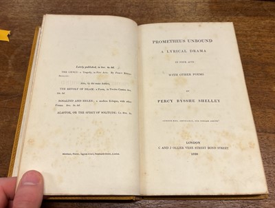 Lot 315 - Shelley (Percy Bysshe). Poetical Pieces, 3 parts in 1 volume, second issue, London, 1823