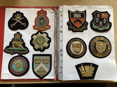 Lot 34 - Badges. A collection of military and university bullion embroidered badges