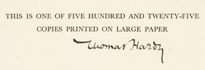 Lot 365 - Hardy (Thomas). The Dynasts, 3 volumes, 1927