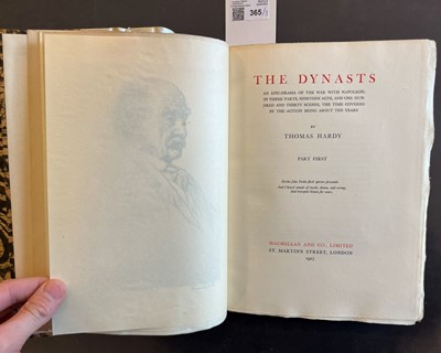 Lot 365 - Hardy (Thomas). The Dynasts, 3 volumes, 1927