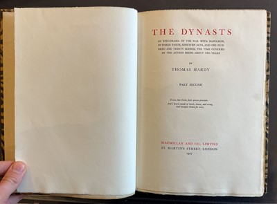 Lot 365 - Hardy (Thomas). The Dynasts, 3 volumes, 1927