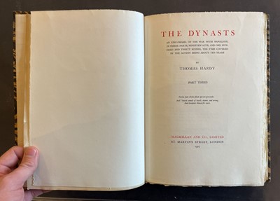 Lot 365 - Hardy (Thomas). The Dynasts, 3 volumes, 1927