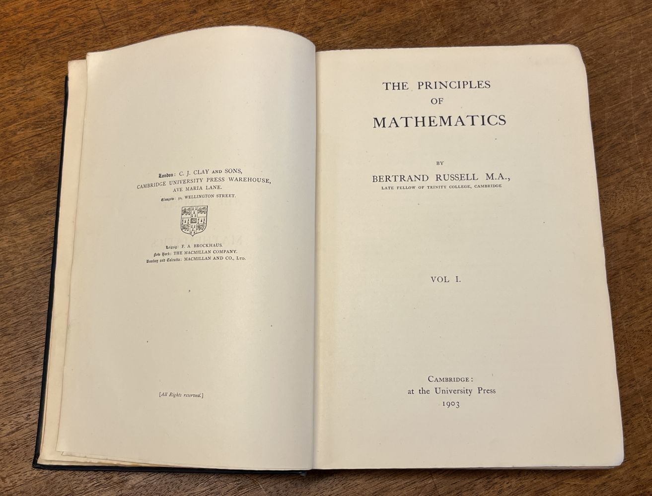 Lot 390 - Russell (Bertrand). The Principles of