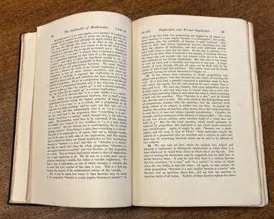 Lot 390 - Russell (Bertrand). The Principles of Mathematics, volume 1 [all published], 1st edition, 1903