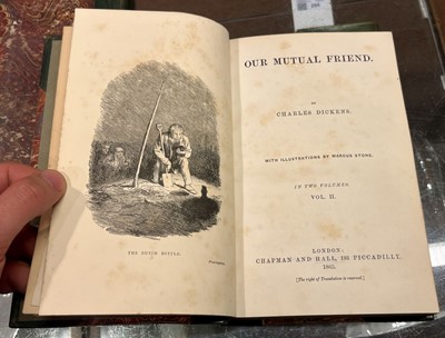 Lot 330 - Dickens (Charles). Our Mutual Friend, 2 volumes, 1st edition, London: Chapman and Hall, 1865