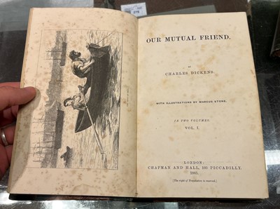Lot 330 - Dickens (Charles). Our Mutual Friend, 2 volumes, 1st edition, London: Chapman and Hall, 1865