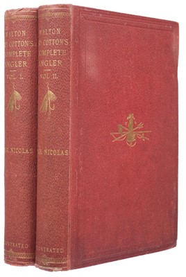 Lot 72 - Walton (Izaak & Charles Cotton). The Complete Angler,  2 volumes,2nd Nicolas edition