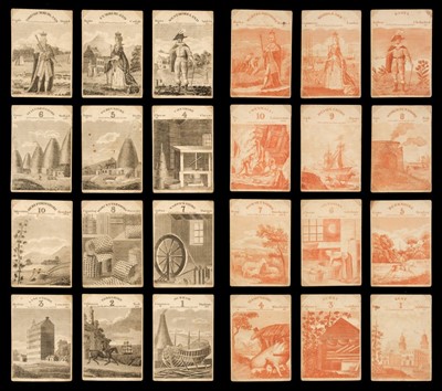 Lot 474 - English playing cards. Counties of England & Wales card game, Paisley, Scotland: Mrs. R. Laird, 1818