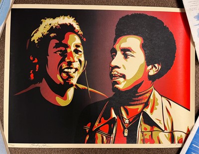 Lot 179 - Fairey (Shepard, 1970- ). Smokey Robinson (Red), 2009, screenprint in colours