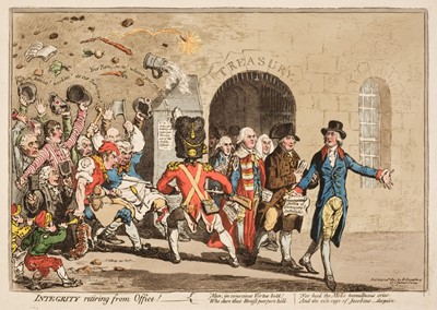 Lot 209 - Gillray (James). Integrity retiring from Office! H. Humphrey, Feby. 24th 1801