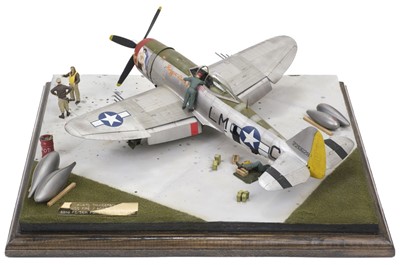 Lot 327 - Aircraft Diorama. P-47D Thunderbolt "Miss Fire / Rosie Geth II" 62nd FS/56th FG. Boxted. England