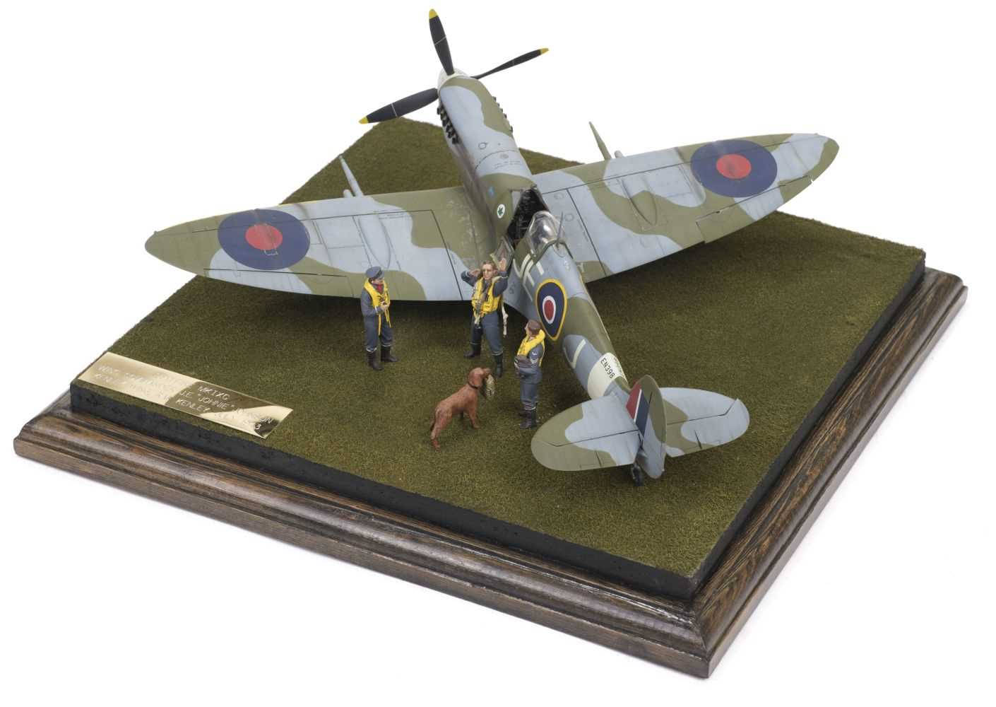 Lot 331 - Aircraft Diorama. Spitfire MkIXC Wing Commander J.E. "Johnie"[sic] Johnson