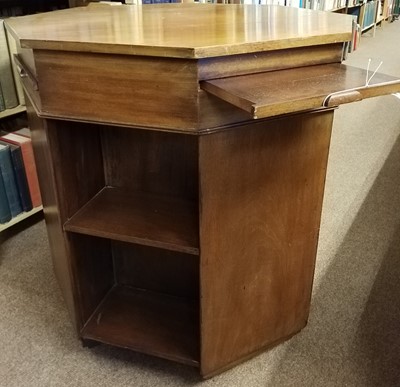 Lot 345 - Reading Table. An art deco mahogany reading table