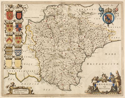 Lot 249 - Devon. Blaeu (Johannes), Devonia vulgo Devon-Shire, [1645 or later]