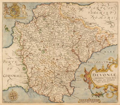 Lot 250 - Devon. Saxton (Christopher & Kip William), Devoniae comitatus..., [1637]